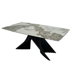 Table extensible céramique - pied origami 180-280 cm LOMBARDIE