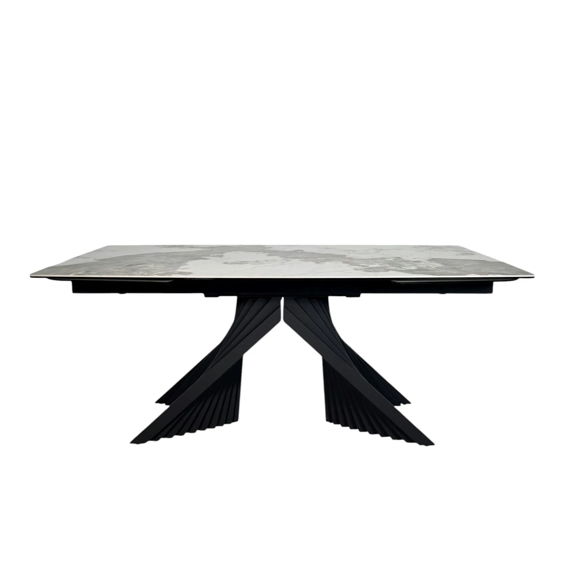 Table extensible céramique - pied origami 180-280 cm LOMBARDIE