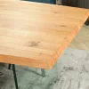 Table extensible design en bois de chêne huilé et verre 200 cm MESSINE