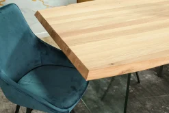 Table extensible design en bois de chêne blanc et verre 200 cm MESSINE
