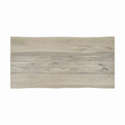 Table extensible en chêne blanc bords naturels 180 x 90 cm ETNA
