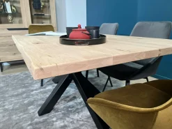 Table extensible en chêne blanc bords naturels 200 cm ETNA