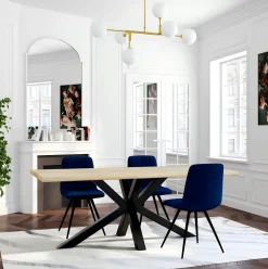 Table extensible en chêne blanc bords naturels 200 cm ETNA
