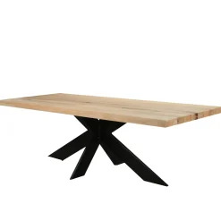 Table extensible en chêne blanc avec bords naturels 240 cm PALERME