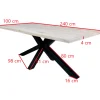 Table extensible en chêne blanc bords naturels 240 cm ETNA