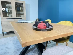 Table extensible en chêne huilé bords naturels 240 cm ETNA