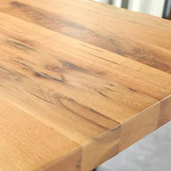 Table extensible en chêne huilé avec bords naturels 200 cm PALERME