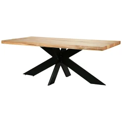 Table extensible en chêne huilé avec bords naturels 200 cm PALERME