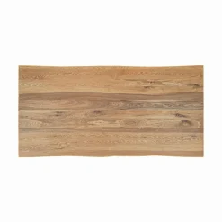 Table extensible en chêne huilé bords naturels 180 x 90 cm ETNA