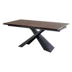 Table extensible en céramique effet rouille 180-280 cm LOMBARDIE