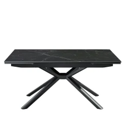 Table extensible en céramique marbrée noire 160-240 cm ORIS