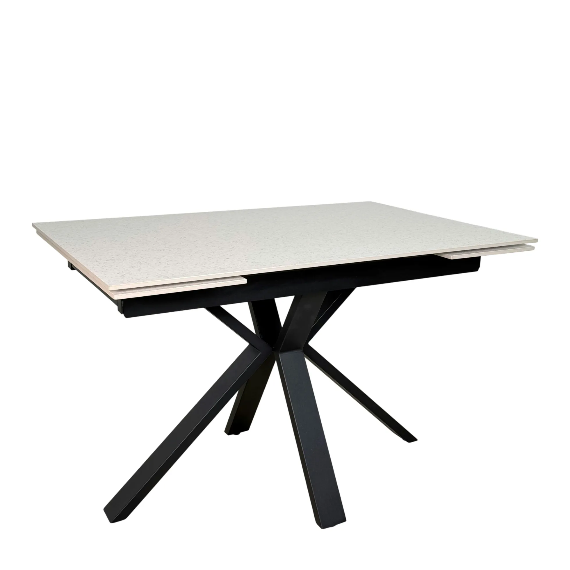 Table extensible en céramique effet terrazzo 120-180 cm VICO