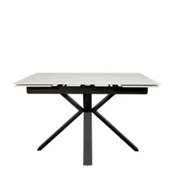 Table extensible en céramique effet terrazzo 120-180 cm VICO