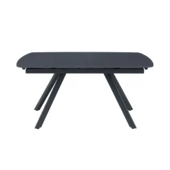 Table extensible en verre gris sombre 140-210 cm ALBA