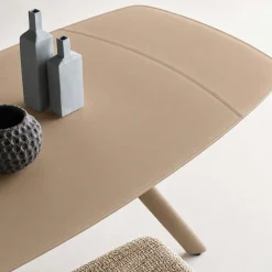 Table extensible en verre marron clair 140-210 cm ALBA