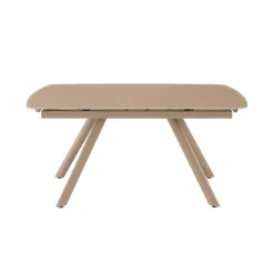 Table extensible en verre marron clair 140-210 cm ALBA