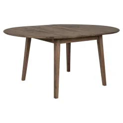 Table extensible ronde en bois brun 118-158 cm SAVONE