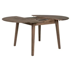 Table extensible ronde en bois brun 118-158 cm SAVONE