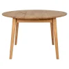 Table extensible ronde en bois clair 118-158 cm SAVONE