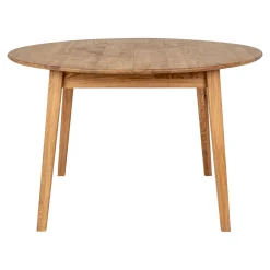 Table extensible ronde en bois clair 118-158 cm SAVONE