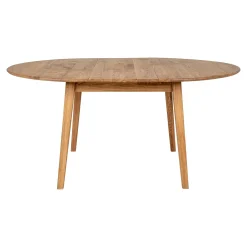 Table extensible ronde en bois clair 118-158 cm SAVONE
