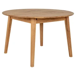 Table extensible ronde en bois clair 118-158 cm SAVONE