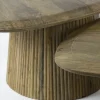 Table gigogne en bois de manguier avec plateau triangulaire (lot de 2) CREEK