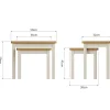 Table gigogne en bois finition gris clair (lot de 2) BATH