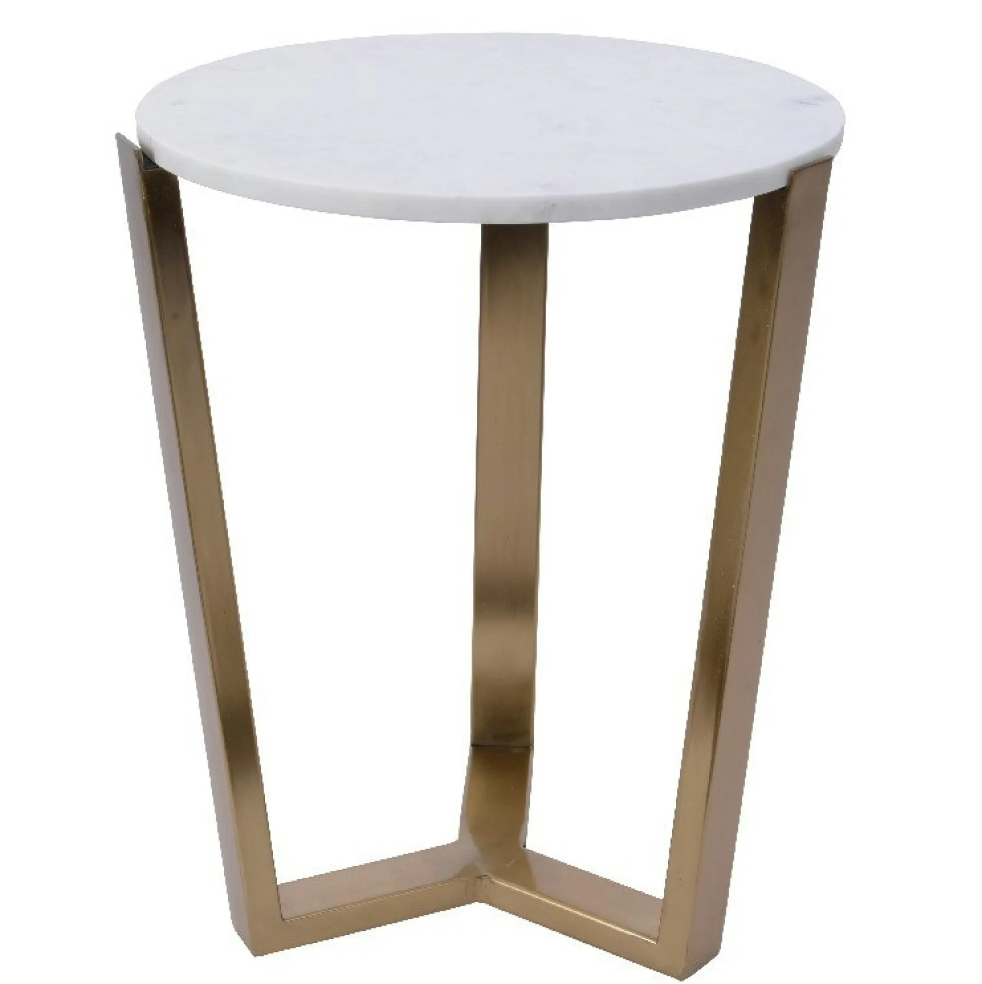 Table gigogne en marbre blanc (2 pièces)