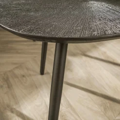 Table gigogne organique – brun bronze, forme libre (lot de 2) RALF