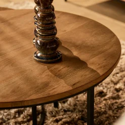 Table gigogne ronde en bois (lot de 2) CORTINA