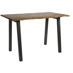 Table haute bois d'acacia métal 147 MELBOURNE