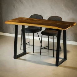 Table haute en bois de suar massif 140 cm NAUTA