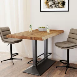 Table haute en chêne huilé 160 cm PALERME