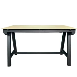 Table haute en céramique extensible effet bois 160-270 cm LOMBARDIE