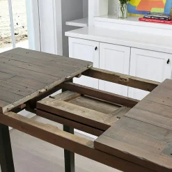 Table haute extensible bois brun recyclé 120-160 cm SAMOA