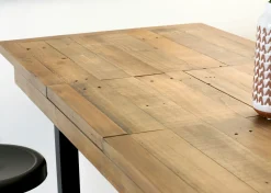 Table haute extensible bois recyclé 120-160 cm BRISBANE