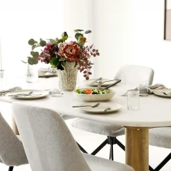 Table à manger aspect ciment clair 240 cm KNOX