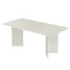 Table à manger blanche bords ronds 180 cm MARFA