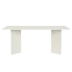 Table à manger blanche bords ronds 180 cm MARFA