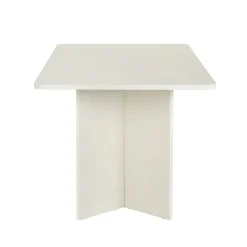 Table à manger blanche bords ronds 180 cm MARFA
