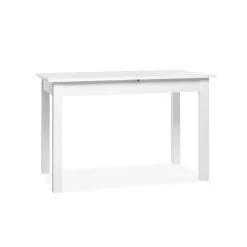 Table à manger blanche extensible 120-160 cm ALVA