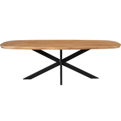 Table à manger bois bords arrondis 280 cm CORTINA