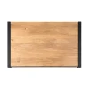 Table à manger bois clair à tendeurs noirs 200 cm MILORA
