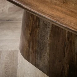 Table à manger bois d'acacia foncé design organique 180 cm NAKO