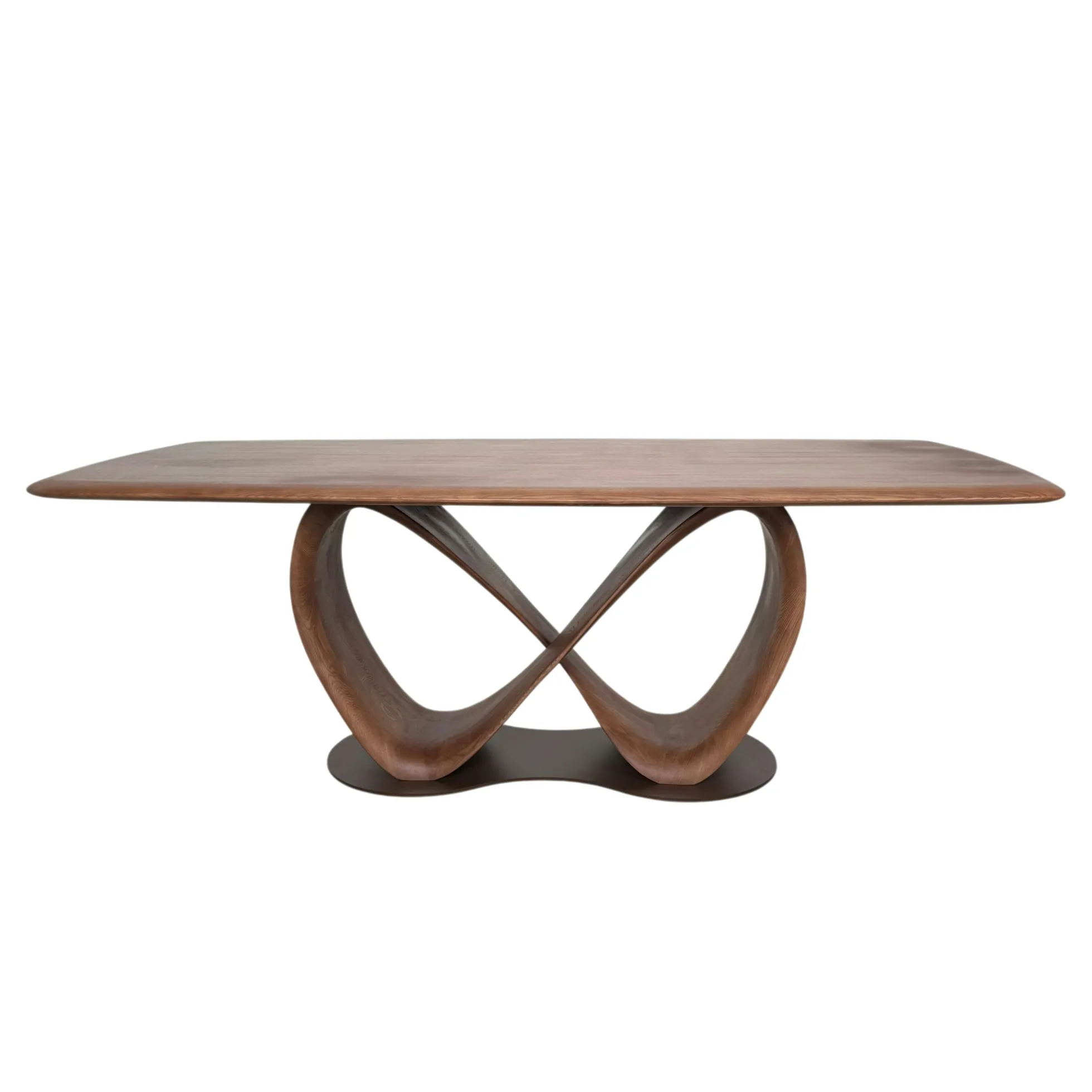 Table à manger bois de frêne à pied design ruban 220 cm ALDER