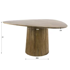 Table à manger bois de manguier forme triangulaire 150 cm CREEK
