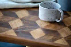 Table à manger bois et marqueterie 180 cm SYRACUSE
