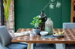 Table à manger bois et marqueterie 180 cm SYRACUSE