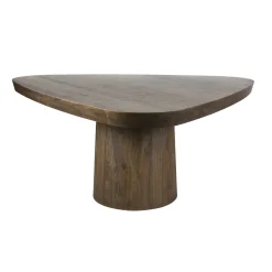Table à manger bois foncé forme triangulaire organique 165 cm MYSORE